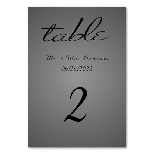 Tischnummern (Vorderseite)