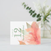 Tischnummern - Abstrakte Blume - Orangefeis (Stehend Vorderseite)