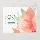 Tischnummern - Abstrakte Blume - Orangefeis (Rückseite)