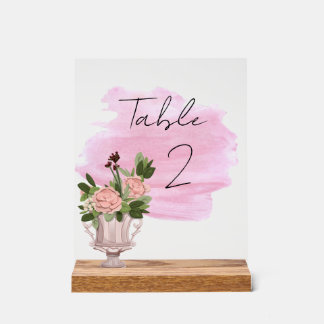 Tischnummern Acrylschild
