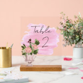 Tischnummern Acrylschild (Hochzeit)