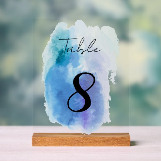 Tischnummern Acrylschild (Neutral)