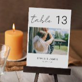 Tischnummern aus Foto, moderne Tischnummern,