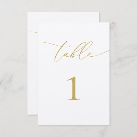 Tischnummern aus Gold und Elfenbein (Vorne/Hinten)