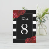 Tischnummern aus Schwarz und Weiß (Stehend Vorderseite)