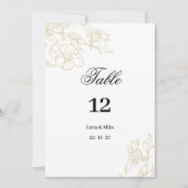 Tischnummern aus weißem Gold (Vorderseite)