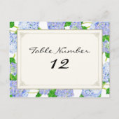 Tischnummern Blue Hydrangea Lace Floral Formal (Vorderseite)