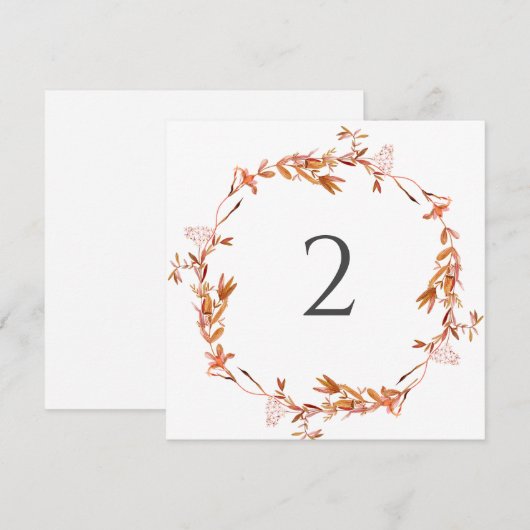 Tischnummern Blumengrenze (Vorne/Hinten)