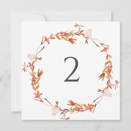 Tischnummern Blumengrenze (Vorderseite)