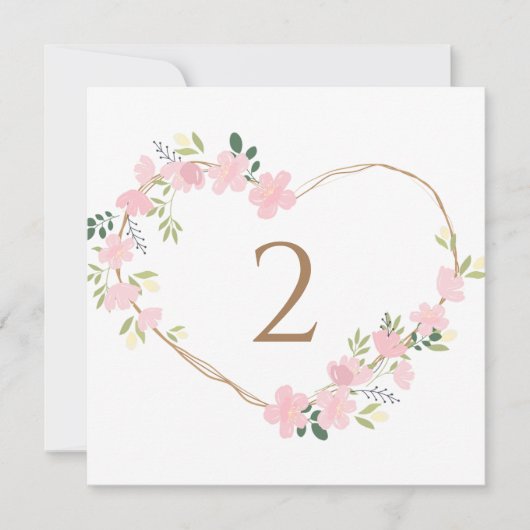 Tischnummern Blumengrenze (Vorderseite)