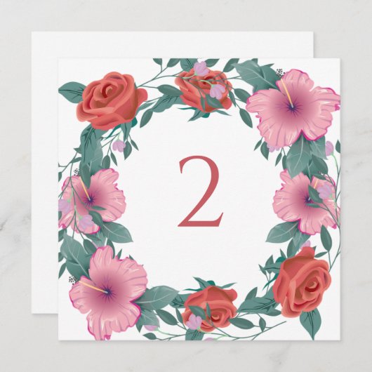 Tischnummern Blumengrenze (Vorne/Hinten)