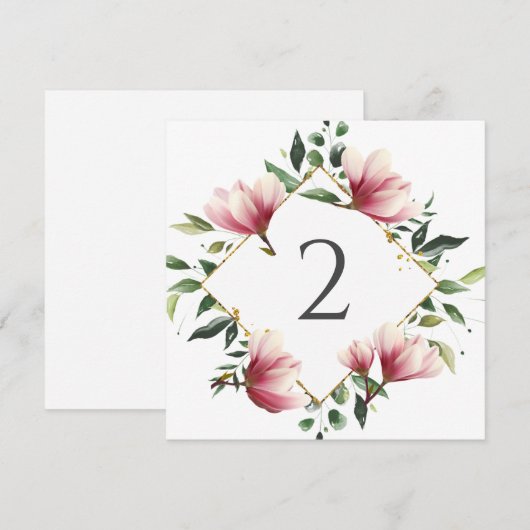 Tischnummern Blumengrenze (Vorne/Hinten)