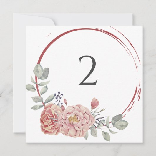 Tischnummern Blumengrenze (Vorderseite)