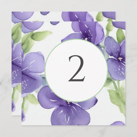 Tischnummern Blumengrenze (Vorne/Hinten)