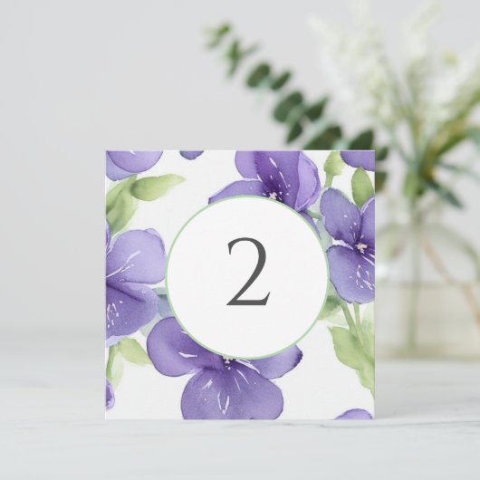 Tischnummern Blumengrenze (Stehend Vorderseite)