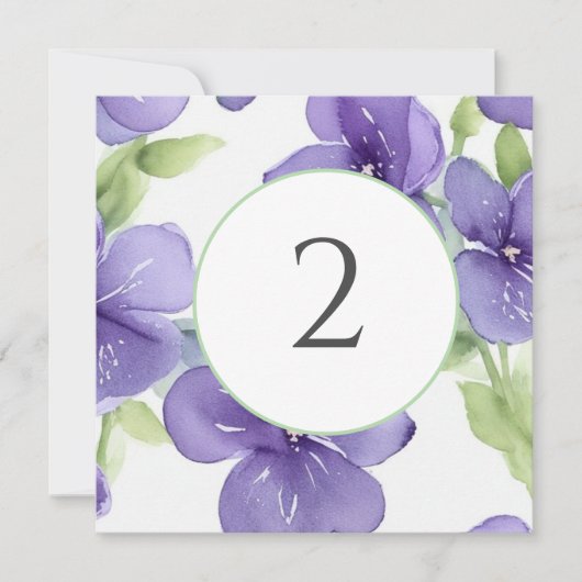 Tischnummern Blumengrenze (Vorderseite)