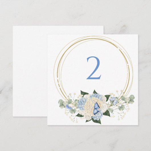 Tischnummern Blumengrenze (Vorne/Hinten)