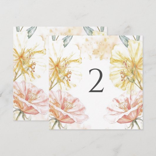 Tischnummern Blumengrenze (Vorne/Hinten)