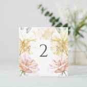 Tischnummern Blumengrenze (Stehend Vorderseite)