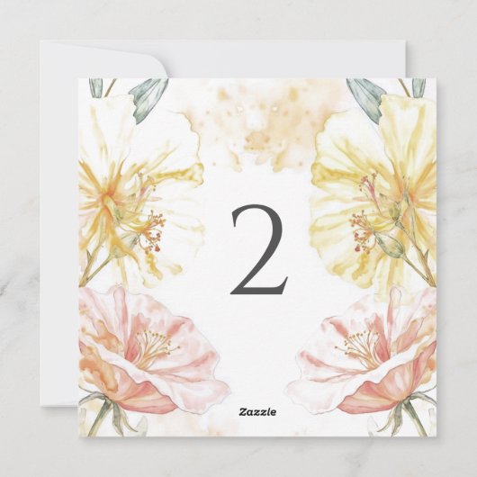 Tischnummern Blumengrenze (Rückseite)