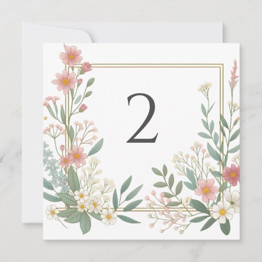 Tischnummern Blumengrenze (Vorderseite)
