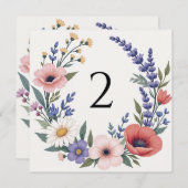 Tischnummern Blumengrenze (Vorne/Hinten)