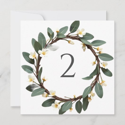 Tischnummern Blumengrenze (Vorderseite)