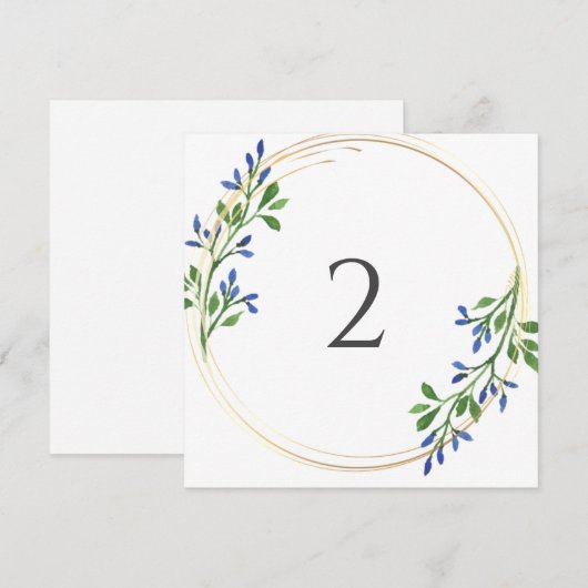 Tischnummern Blumengrenze (Vorne/Hinten)