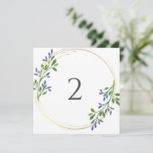 Tischnummern Blumengrenze (Stehend Vorderseite)