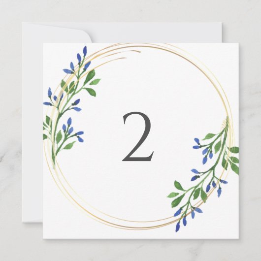 Tischnummern Blumengrenze (Vorderseite)