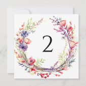 Tischnummern Blumengrenze (Vorderseite)