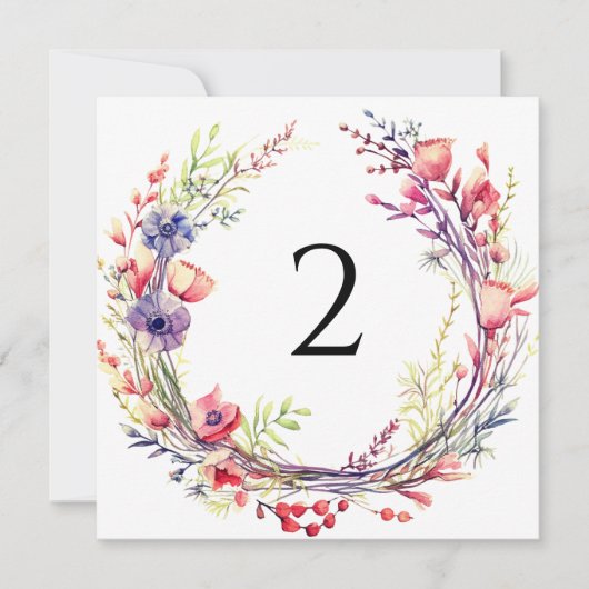 Tischnummern Blumengrenze (Vorderseite)