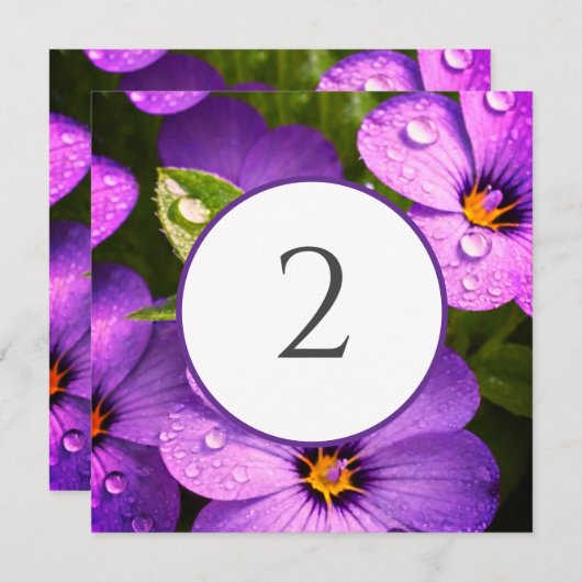 Tischnummern Blumengrenze (Vorne/Hinten)