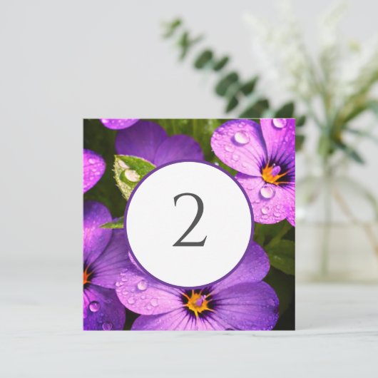 Tischnummern Blumengrenze (Stehend Vorderseite)