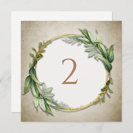 Tischnummern Blumengrenze (Vorne/Hinten)