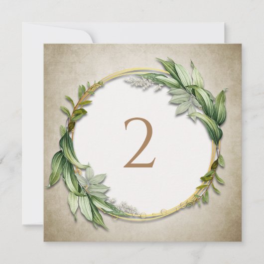 Tischnummern Blumengrenze (Vorderseite)