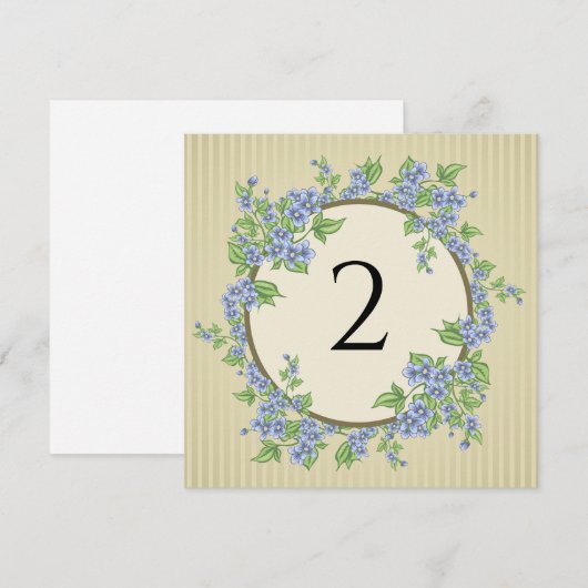 Tischnummern Blumengrenze (Vorne/Hinten)