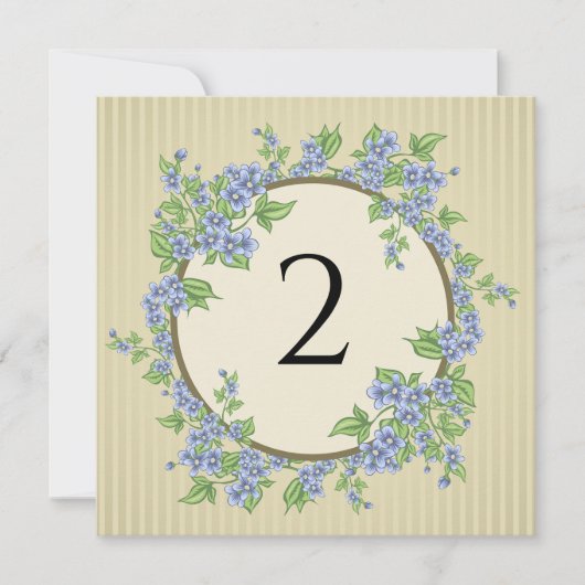 Tischnummern Blumengrenze (Vorderseite)