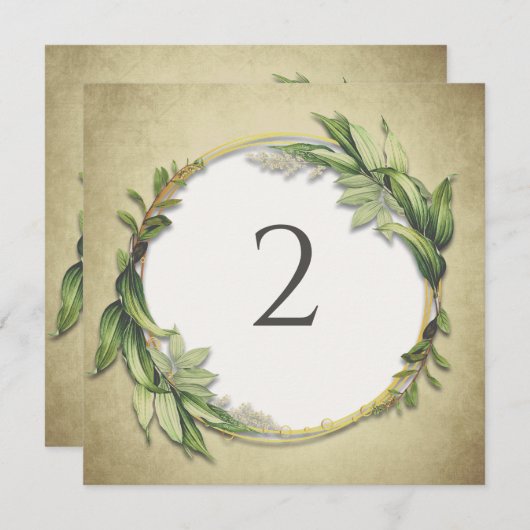 Tischnummern Blumengrenze (Vorne/Hinten)