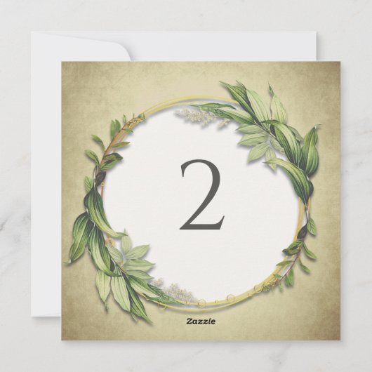 Tischnummern Blumengrenze (Rückseite)