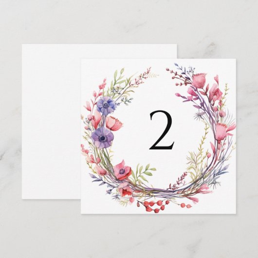 Tischnummern Blumengrenze (Vorne/Hinten)