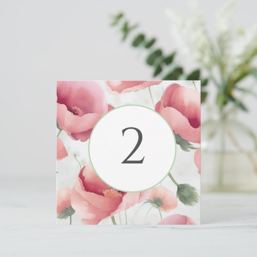 Tischnummern Blumengrenze (Stehend Vorderseite)