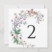 Tischnummern Blumenrahmen schlicht (Vorderseite)