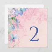 Tischnummern Blumenrahmen schlicht (Vorne/Hinten)