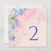 Tischnummern Blumenrahmen schlicht (Vorderseite)