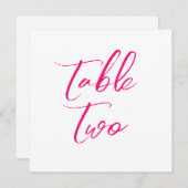 Tischnummern Blumenrahmen schlicht, elegant rosa (Vorne/Hinten)