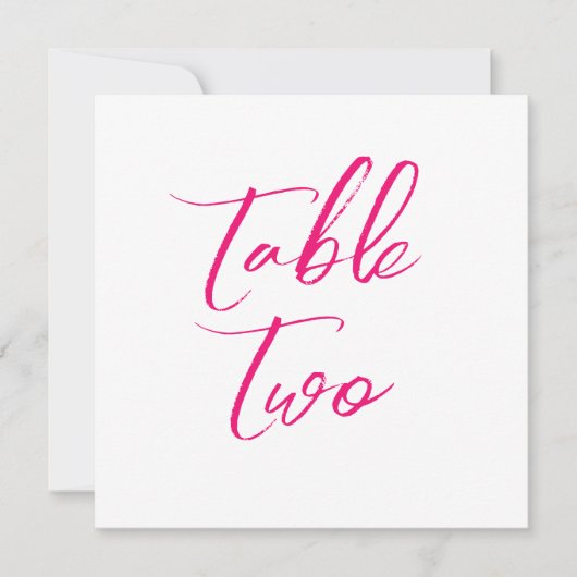 Tischnummern Blumenrahmen schlicht, elegant rosa (Vorderseite)