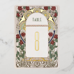 Tischnummern Bougainvillea Burgunderrot Goldene Ho