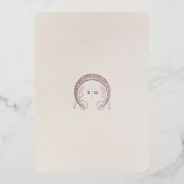 Tischnummern Bougainvillea Burgundy Gold Wedding (Rückseite)