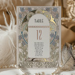 Tischnummern Bougainvillea Goldene Hochzeit<br><div class="desc">Zazzle bietet Foil-Karten mit einer Mindestbestellung von 5. Bitte beachten Sie, dass Sie die gleiche Tischnummer 5 Mal erhalten, wenn Sie bestellen. Art Nouveau Vintage floral Burgund & Gold Hochzeit Tischnummern von Alphonse Mucha in einem romantischen und whimsical Design mit Real Gold Foil. Viktorianische Schnörkel ergänzen klassische Deko-Schriftart. Bitte geben...</div>